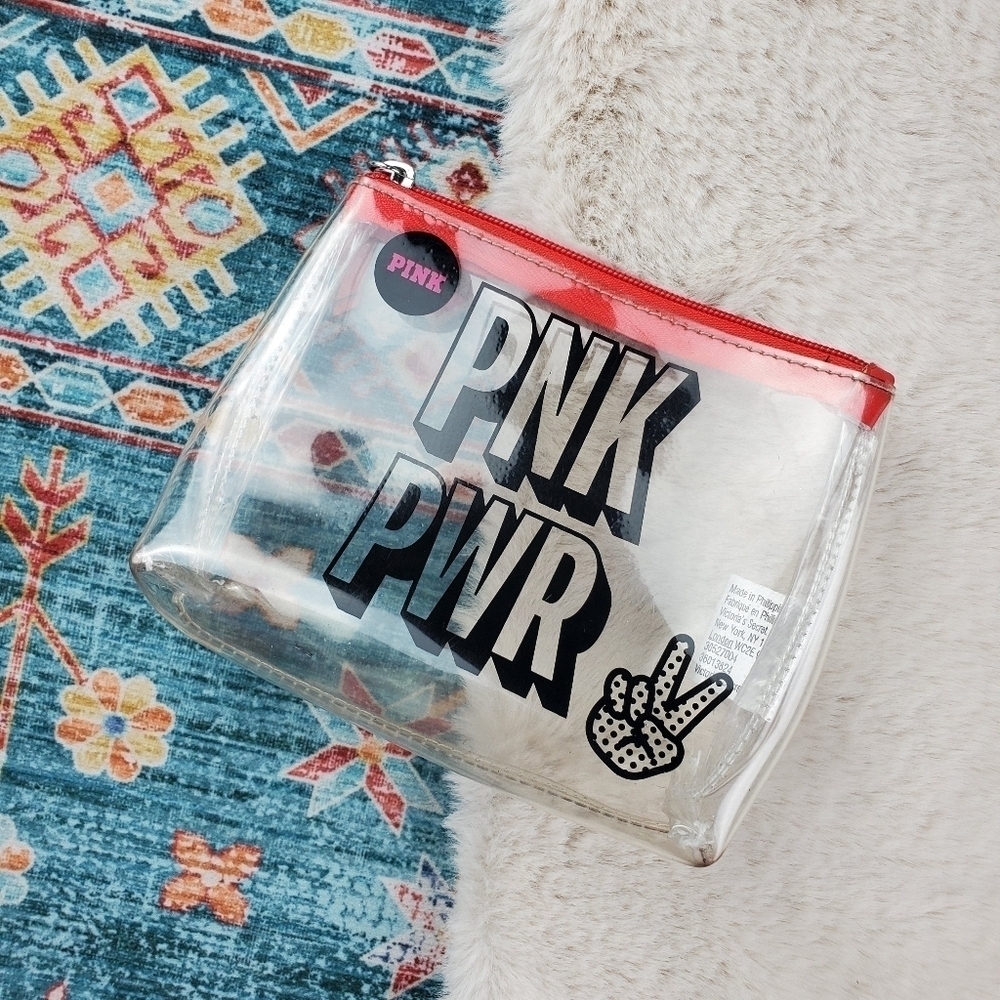 Victoria's Secret PINK PWR Clear Cosmetic Bag